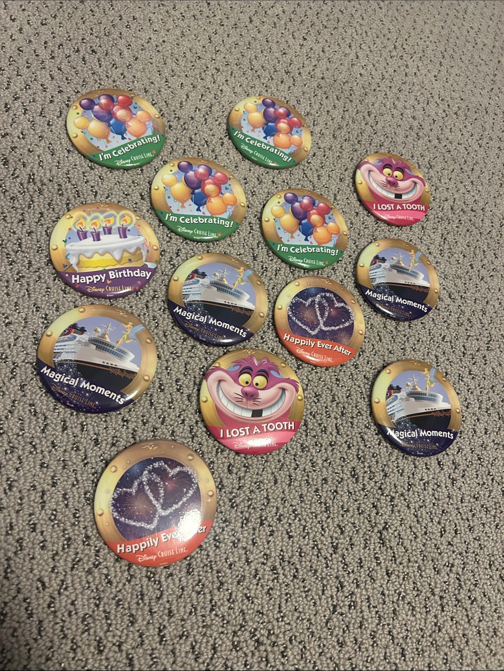Disney Cruise Line Celebration Buttons Assorted
